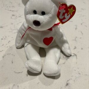 Valentino White Plush Bear with Red Heart